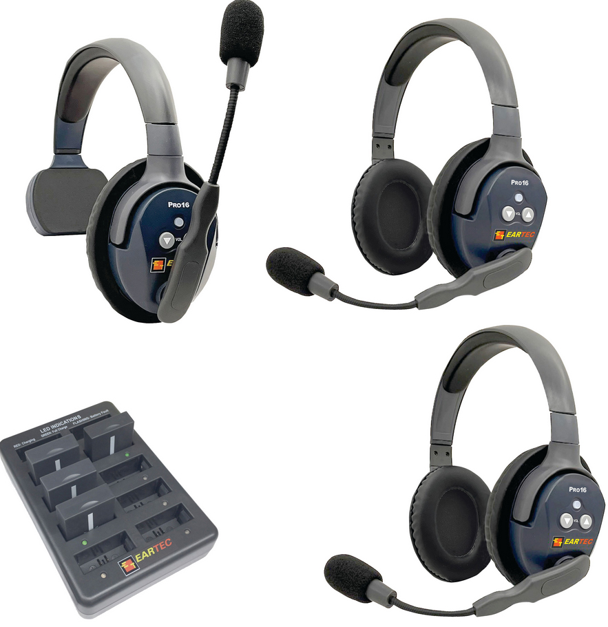 Eartec UltraLITE PRO16 1 x Single + 2 x Double Headsets (2.4 GHz)