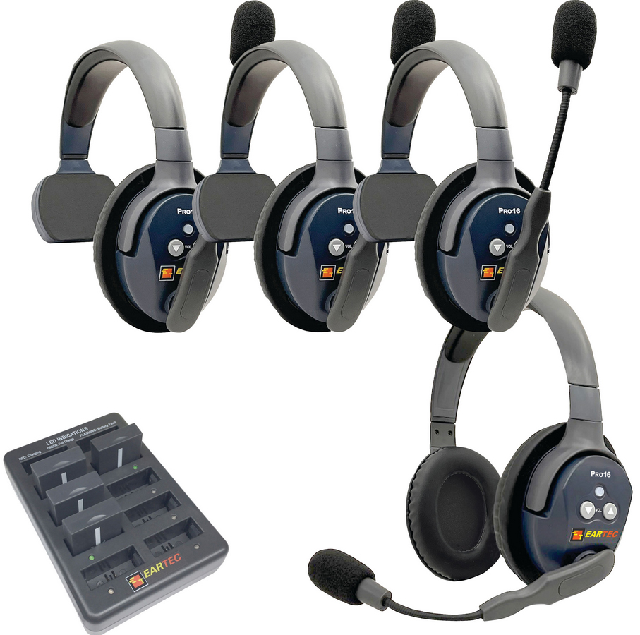 Eartec UltraLITE PRO16 3 x Single + 1 x Double Headsets (2.4 GHz)