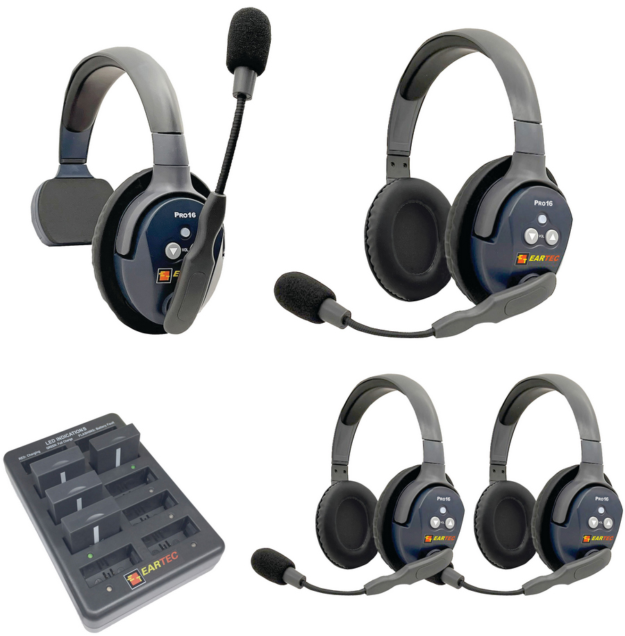 Eartec UltraLITE PRO16 1 x Single + 3 x Double Headsets (2.4 GHz)