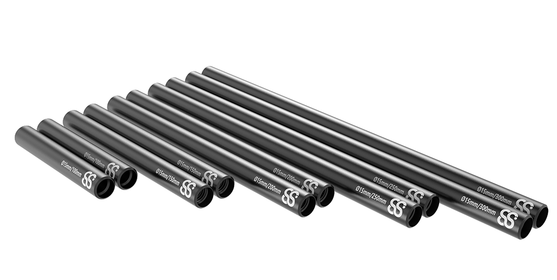 8Sinn 15mm Black Rods 8-15MMBR-10