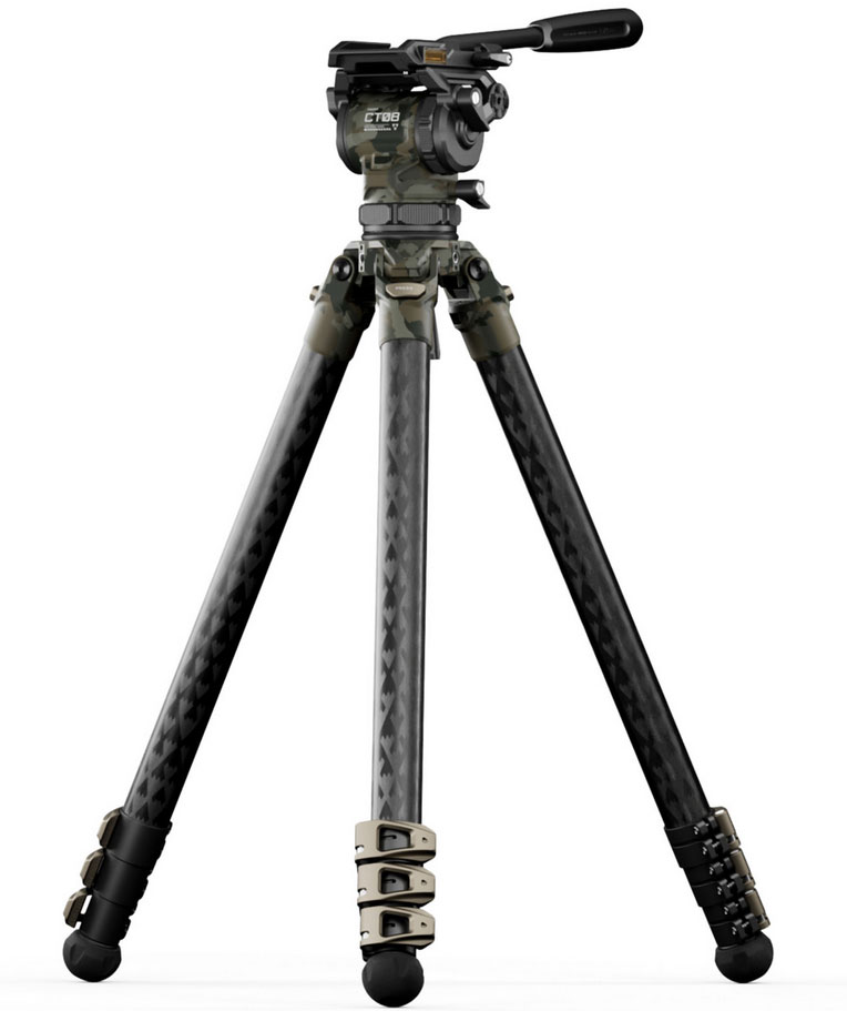 TILTA 75mm Cine Fluid Head + 3-Stage Carbon Fiber Tripod (8kg) TT-CT08-75-FC