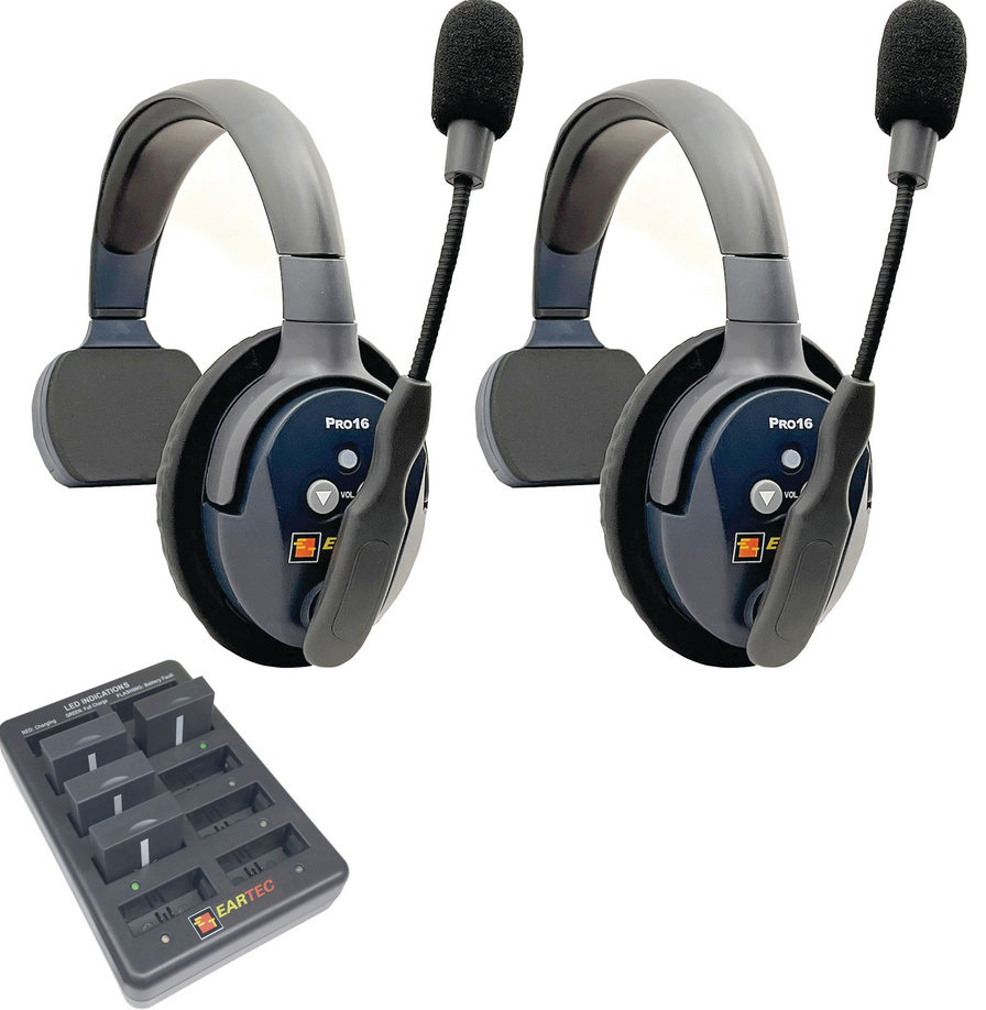 Eartec UltraLITE PRO16 2 x Single Headsets (2.4 GHz)